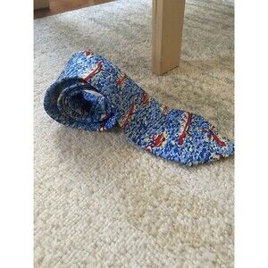 The Art Institute Of Chicago Abstract Silk Tie Sailboats Paint Vintage Italy/USA